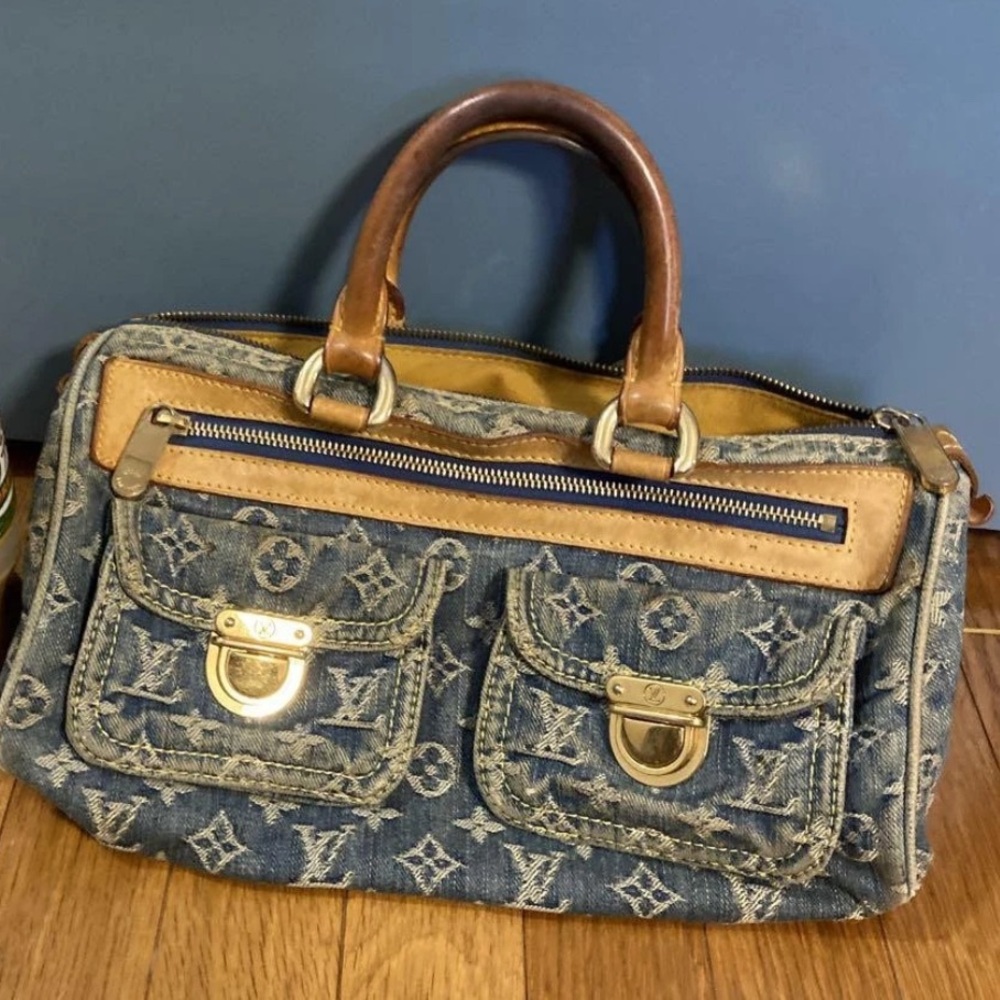 LOUIS VUITTON Denim Neo Speedy Monogram RARE - Picture 2 of 15